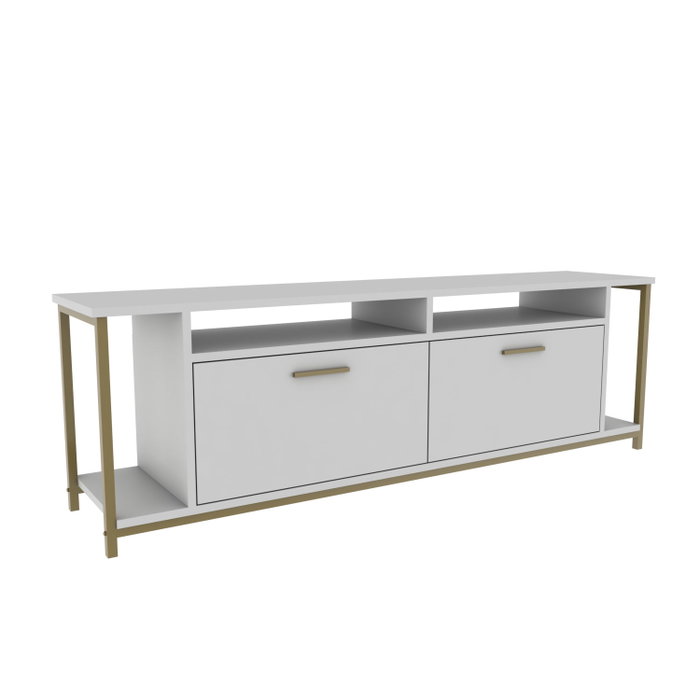 Hanah Home Soporte de TV Blanco y Dorado Hanah Home Soporte de TV Blanco y Dorado